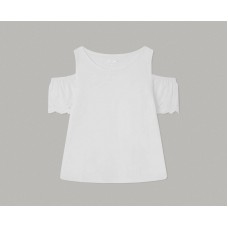 PEPE JEANS  PG503075-800  ΠΑΙΔΙΚΗ ΜΠΛΟΥΖΑ ΚΟΝΤΟΜΑΝΙΚΗ ΜΕ ΚΕΝΤΗΜΑ ΣΤΑ ΜΑΝΙΚΙΑ ΚΟΡΙΤΣΙ  ΛΕΥΚΗ